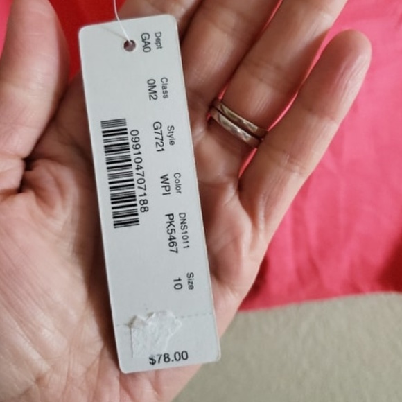 J Crew Pink Bow One Shoulder Boho Top Size 10 - Picture 7 of 7